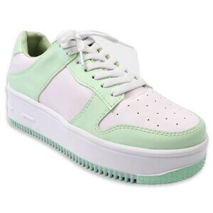 Women's Slam Chunky Sneakers in Green and White Size 9 NIB